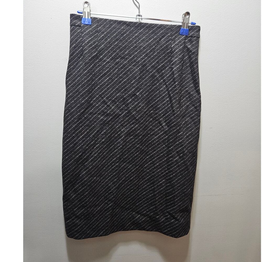 MM.LaFleur Cobble Hill Skirt 4 Etch Stripe Wool Cotton Pencil Made NYC